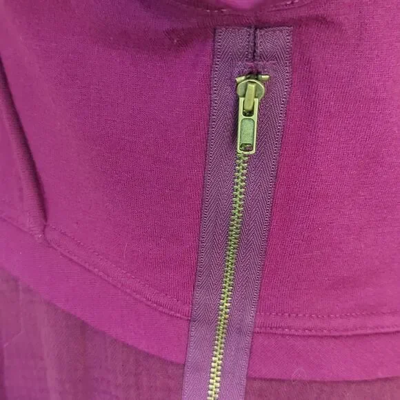 Unique Marc Jacobs Wool Purple Margenta Puff Sleeves  V Neck A Line  Dress - Picture 5 of 14